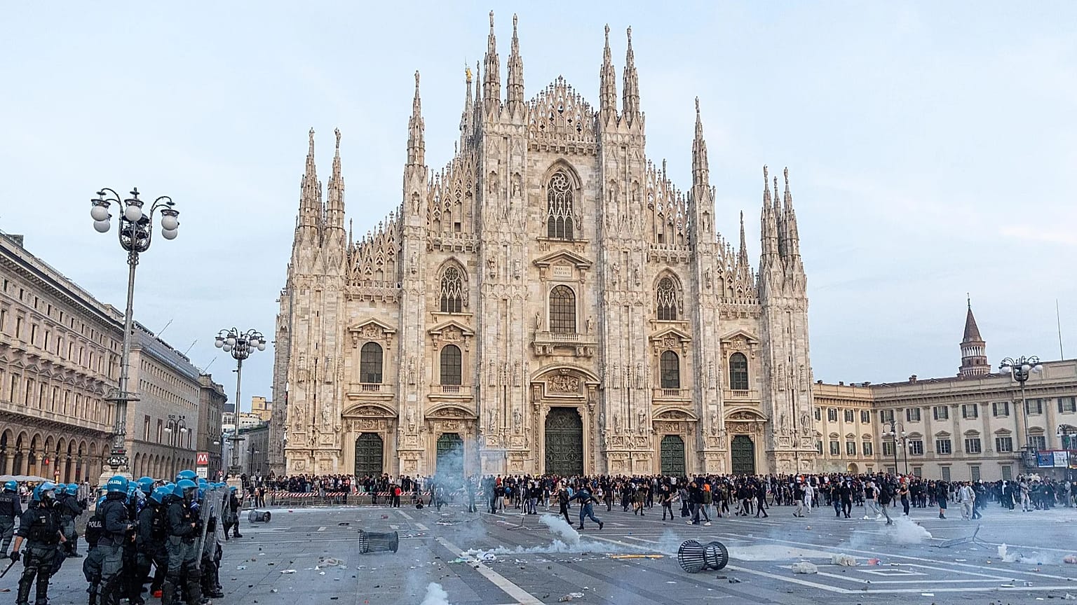 Protesters gather in Milan on Saturday, 17 October 2026, to demonstrate against the rising cost of living.