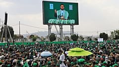 زعيم الحوثيين عبد الملك الحوثي يلقي كلمة متلفزة خلال إحياء ذكرى المولد النبوي في صنعاء، 25 أغسطس/آب 2026. 
