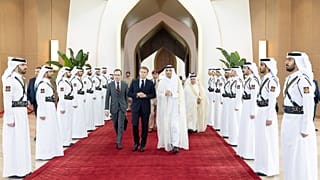 French President Emmanuel Macron during his two-day state visit to Doha, 20 October 2026