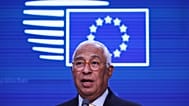 European Council President Antonio Costa addresses a media conference at the conclusion of the EU summit in Brussels, Friday, Oct. 16, 2026.