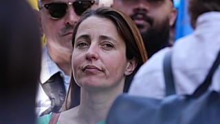 Archive - La secrétaire générale du syndicat CGT, Sophie Binet, à Paris, le 1er mai 2026.