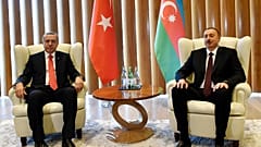 Erdoğan ve Aliyev Azerbaycan'ın başkenti Bakü'de, 12 Haziran 2015.