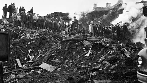 King Charles III attends the 60th anniversary memorial of the Aberfan disaster