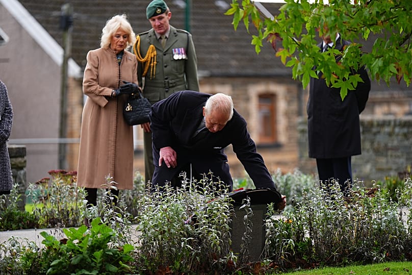 King Charles III and members of his family laid a wreath at the Aberfan memorial to mark the disaster. 21 October, 2026.