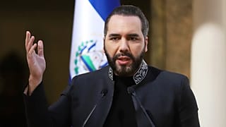 FILE - El Salvador's President Nayib Bukele speaks at the National Palace as he hosts a meeting with U.S. congresspeople in San Salvador, El Salvador, Jan. 19, 2026. (AP Photo