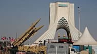 موشک‌های ساخت ایران در نمایشگاه موقت نیروهای مسلح در مقابل برج آزادی تهران؛ ۲۹ ژوئیه ۲۰۲۶