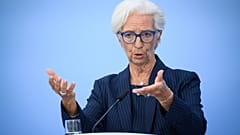 FILE. ECB President Christine Lagarde addresses the media during a press conference in Berlin, Germany, 10 Sept. 2026