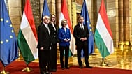 Baka András köztársasági elnök, Forsthoffer Ágnes házelnök, Ursula von Der Leyen és Magyar Péter miniszterelnök