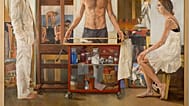 Μοντέλα στο ατελιέ,  250 x 240 εκ., μικτή τεχνική σε ξύλο, 2010-2013, Συλλογή Σ.Φέλιου