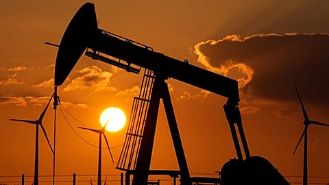  A pumpjack extracts crude at an oil field in Emlichheim, Germany, March 18, 2022. 