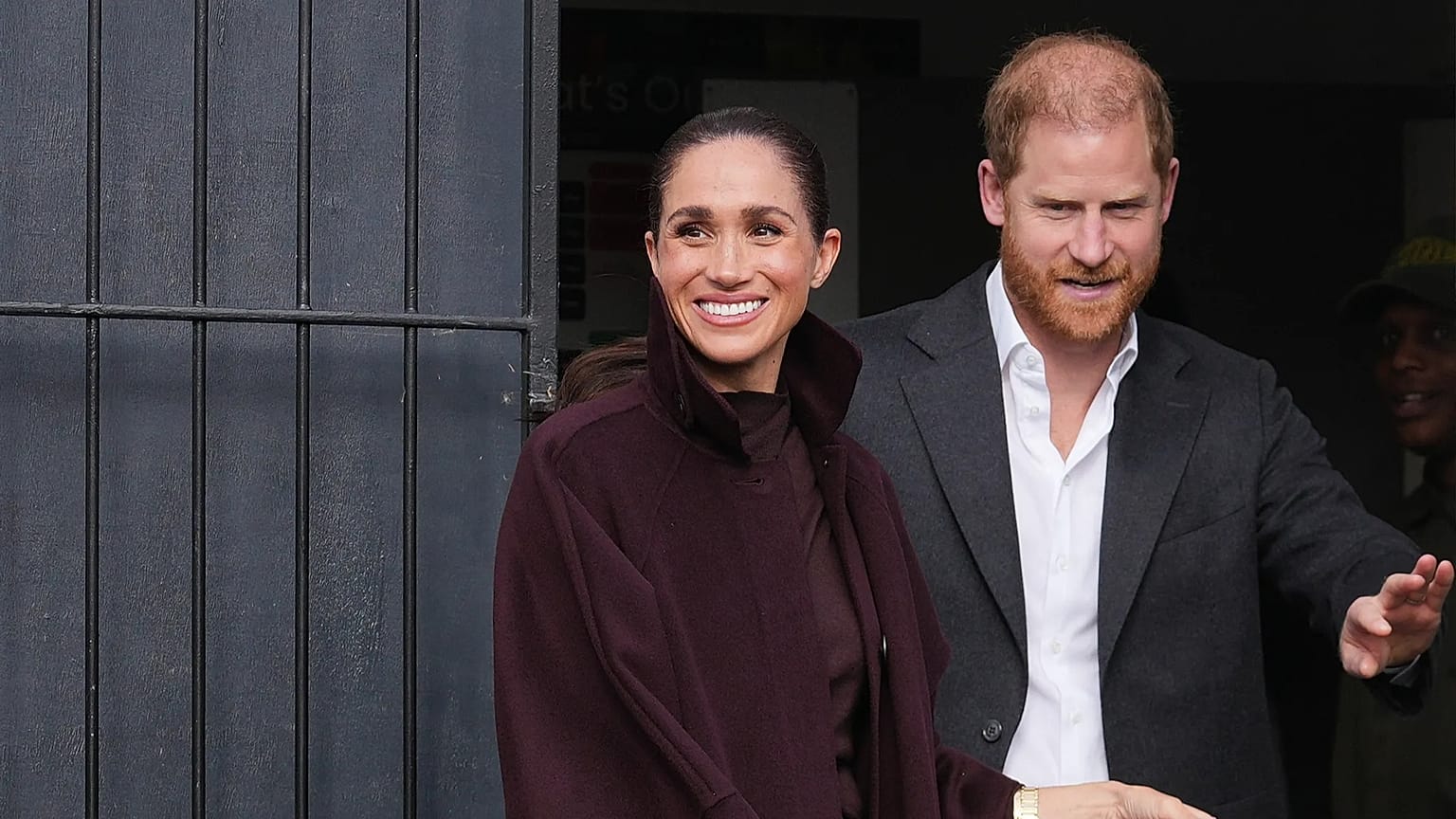 Prince Harry and Meghan, Duke and Duchess of Sussex, leave The Community Recording Studio in Nottingham, England, on 15 October 2026.