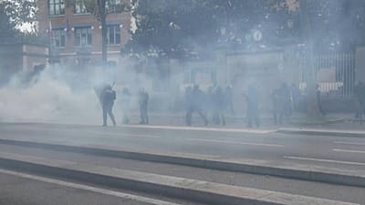 Police used tear gas disperse small protest in Lyon