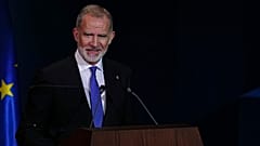El rey Felipe VI de España interviene durante la ceremonia de entrega de los Premios Princesa de Asturias en Oviedo, España, el 23 de octubre de 2026.