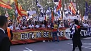 Imágenes de la protesta por Ceuta el domingo 25 de octubre de 2026 en Madrid.