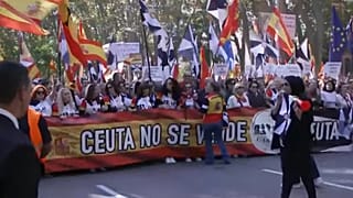 Imágenes de la protesta por Ceuta el domingo 25 de octubre de 2026 en Madrid.