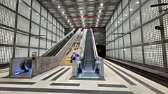 Am Wilhelm-Leuschner-Platz in Leipzig gibt es eine neue Rolltreppe mit einer Besonderheit.