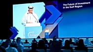 Delegates attend a session on the future of investment in the Gulf region at the World Investment Forum in Doha, Qatar.