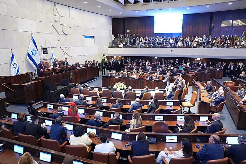 Netanyahu's party, Likud currently holds 32 seats in the Knesset. 13 October, 2025.