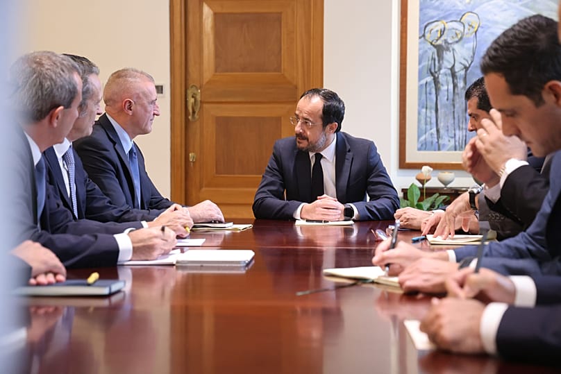 Ο πρόεδρος της Κύπρου με τον Γκουίντο Μπρούσκο