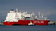 FILE. The LNG ship, Attalos, arrives at the Isle of Grain terminal, east of London, 24 Aug. 2022