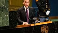 El presidente de Ecuador, Daniel Noboa, interviene durante el 81º período de sesiones de la Asamblea General de las Naciones Unidas en la sede de la ONU, 23/09/2026