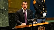 El presidente de Ecuador, Daniel Noboa, interviene durante el 81º período de sesiones de la Asamblea General de las Naciones Unidas en la sede de la ONU, 23/09/2026