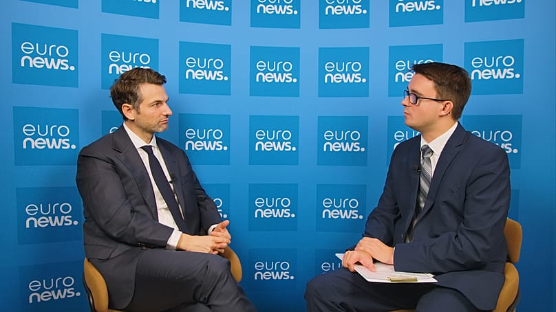 Francuski przedsiębiorca, wiceprezes ds. europejskich MEDEF Fabrice Le Saché w rozmowie z Euronews. 