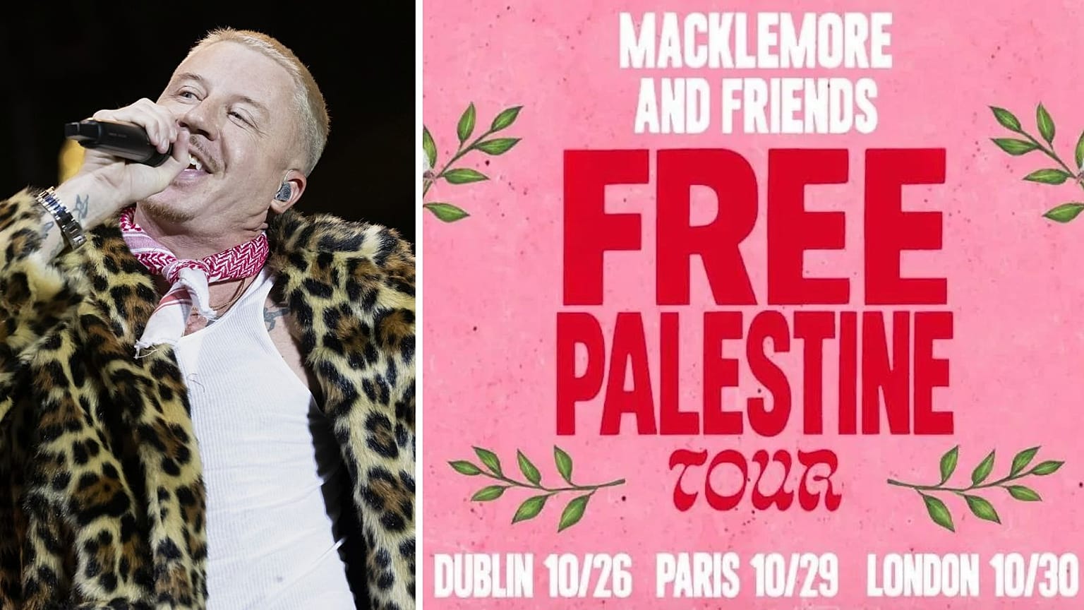 Macklemore apre in Europa il tour 'Free Palestine' e a Dublino lancia un appello all'unità