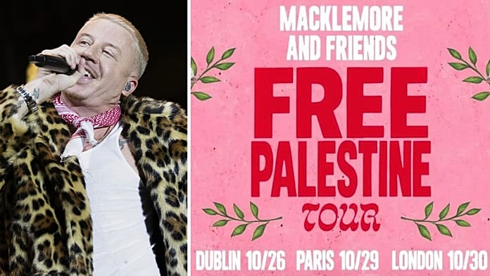 Macklemore Dublin'de 'Özgür Filistin' turnesine birlik çağrısıyla başlıyor