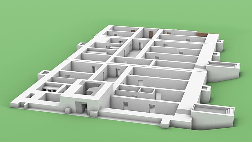 Graphik des Bunkers von Westen, September 2026