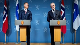 Il presidente finlandese Alexander Stubb e il primo ministro norvegese Jonas Gahr Støre.