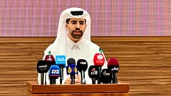 Ibrahim bin Sultan Al Hashmi, director of media and communication at Qatar’s foreign ministry, speaks at a briefing in Doha, 27 October 2026.
