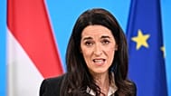 Hungary's Foreign Minster Anita Orban speaks during a joint press conference with German Foreign Minister Johann Wadephul in Berlin, Germany, Wednesday, June 10, 2026. (Elisa 