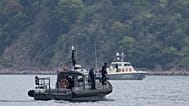 Frontex and Greek coast guard vessels take part in a search and rescue operation, after the capsizing of a boat carrying migrants, off Lesbos on April 3, 2025
