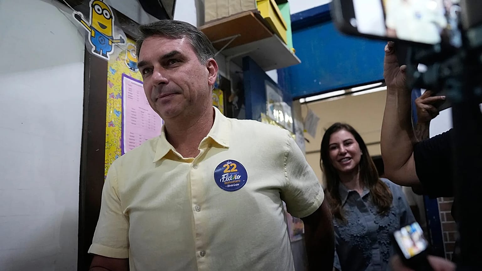 Flávio Bolsonaro at a polling station during the second round of Brazil's presidential election, Rio de Janeiro, 25 October 2026