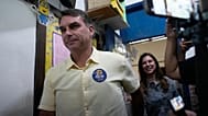 Flávio Bolsonaro at a polling station during the second round of Brazil's presidential election, Rio de Janeiro, 25 October 2026