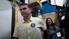 Flávio Bolsonaro at a polling station during the second round of Brazil's presidential election, Rio de Janeiro, 25 October 2026