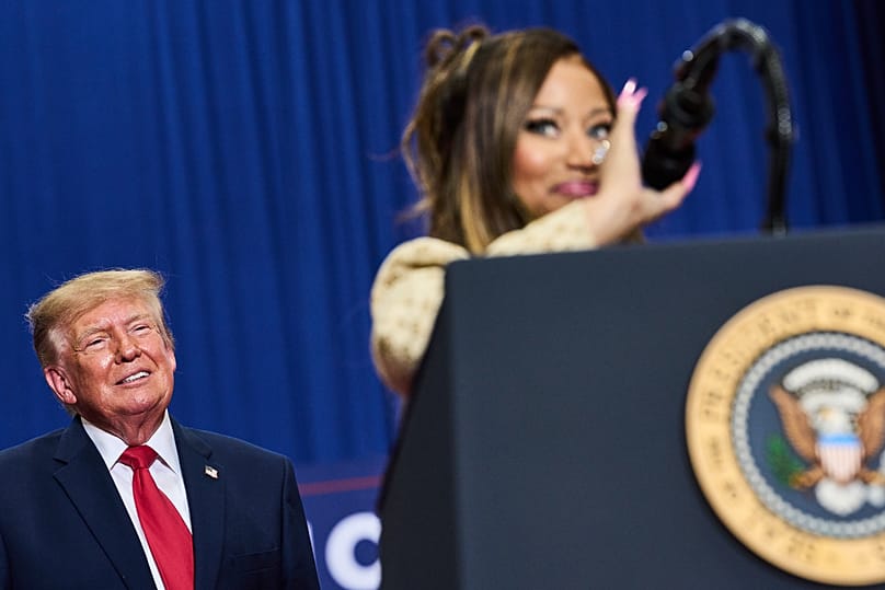 Minaj na scenie z Trumpem
