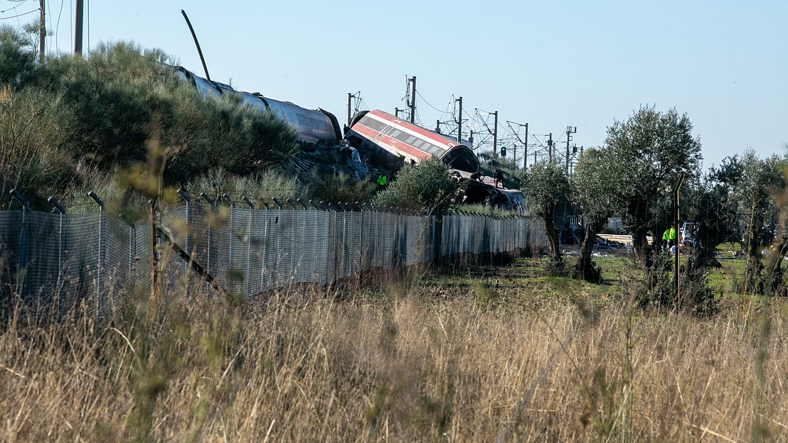 The scene of a collision between two trains in Urda, Spain on Wednesday, Oct. 28, 2026.