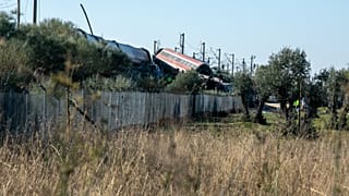 The scene of a collision between two trains in Urda, Spain on Wednesday, Oct. 28, 2026.