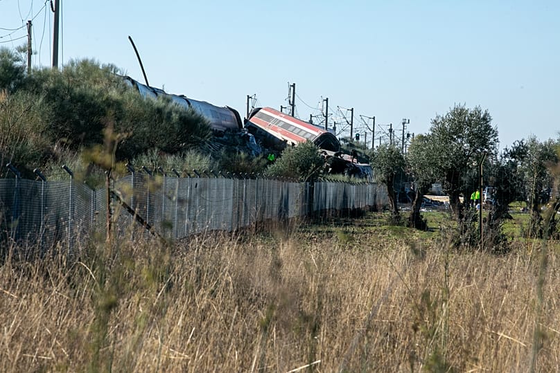 El lugar del accidente entre dos trenes ocurrido en Urda, España, el miércoles 28 de octubre de 2026.