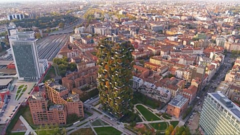 The Bosco Verticale (Vertical Forest) in Milan is a model of a green residential building.