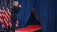 President Donald Trump walks from the stage after speaking at a campaign rally at Lubbock Memorial Civic Center, Tuesday, 27 Oct., 2026, in Lubbock, Texas. 