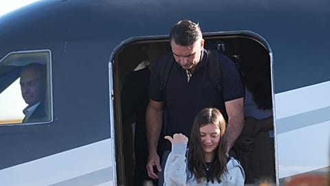 Flávio Bolsonaro arrives at Miami-Opa Locka Executive Airport on Wednesday, Oct. 28, 2026, in Opa-locka, Fla.