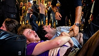 Police disperse left-wing activists as they block streets calling for the formation of a government made up of Jewish and Arab parties after Israeli legislative elections.