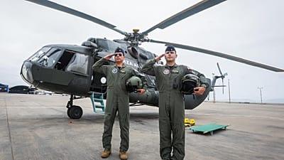 Śmigłowiec MI-17, który będzie przewoził papieża Leona XIV podczas jego wizyty w Peru.