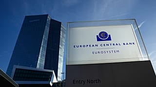 A entrada do BCE fotografada em Frankfurt, Alemanha.