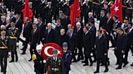 Anıtkabir’de düzenlenen törenden bir kare