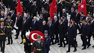 Anıtkabir’de düzenlenen törenden bir kare