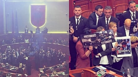 Albanie: en pleine séance, l'opposition perturbe le Parlement avec des fumigènes